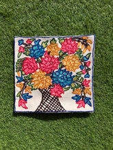 16 in x 16 in Crewel Cushion Covers Flower (White)