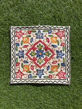 16 in x 16 in Crewel Cushion Covers Flower (White)