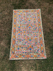 5x3 ft Silk Chainstitch Wall Hanging