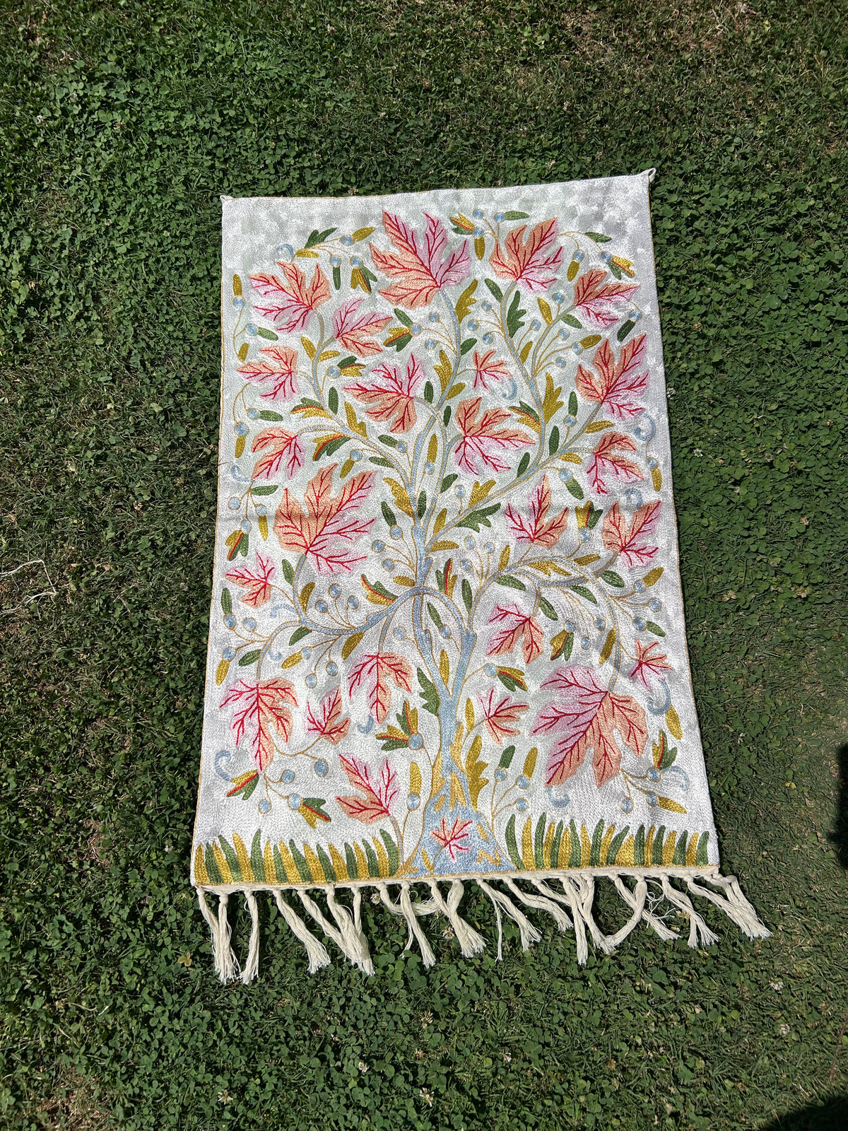 3x2 ft Silk Chainstitch Wall Hanging